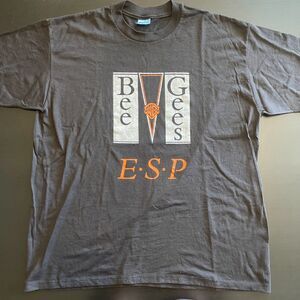 VTG Single Stitch Bee Gees ESP Warner Bros Music Promotion T-Shirt – Black – XL